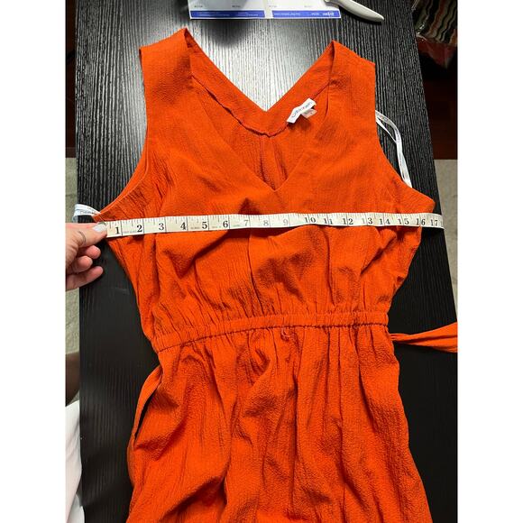 Calvin Klein Layered Ruffle Dress with Self Belted Sash Waist - Picture 6 of 7